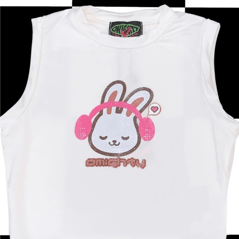 O-Mighty Bunny Music Logo T-shirt Baby Tee